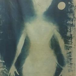 Traces of Being: Cyanotype Scroll 4